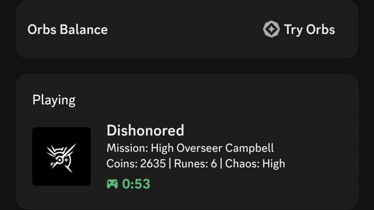 Dishonored Rich Presence